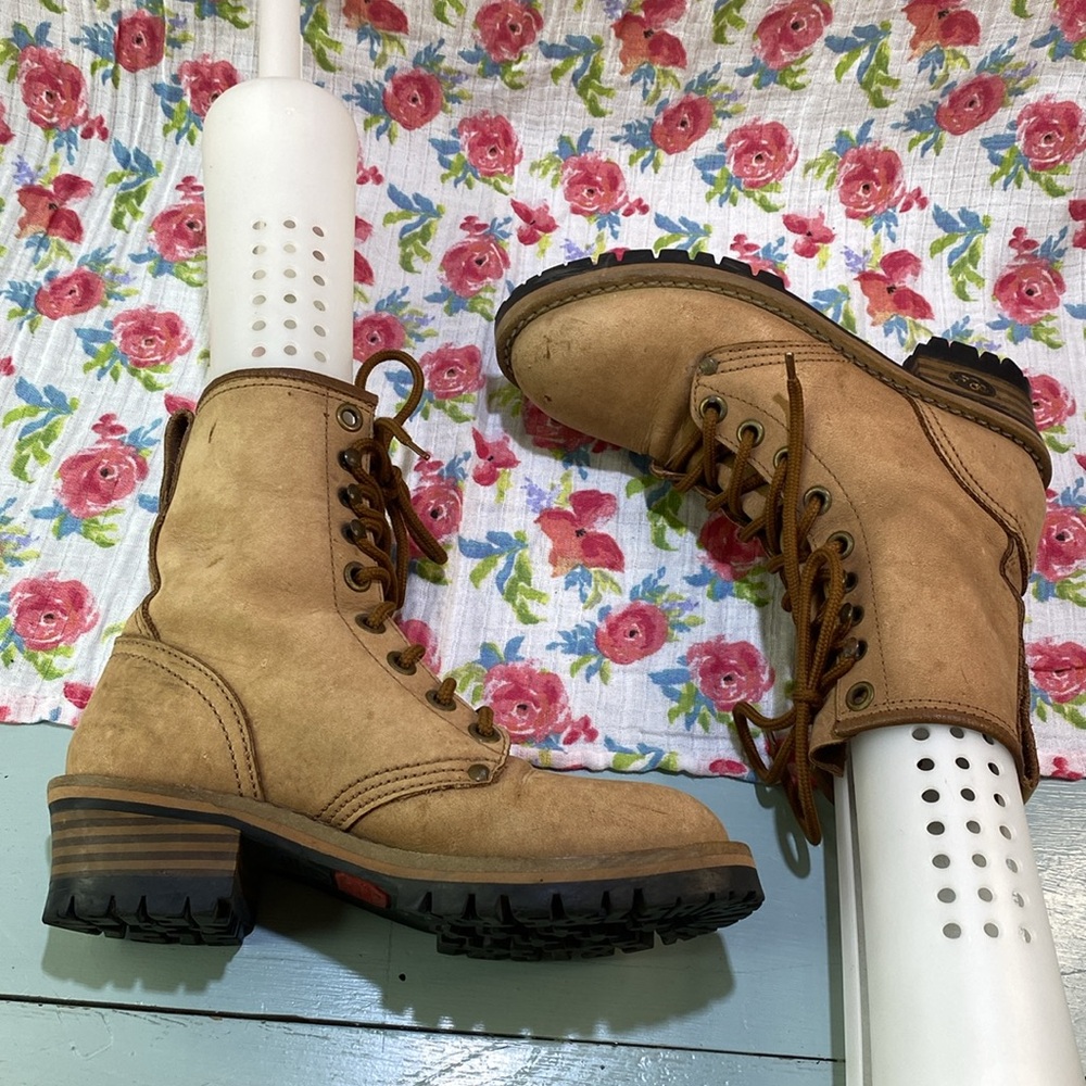 Sam & Libby Tan Combat Boots - Picture 4 of 9
